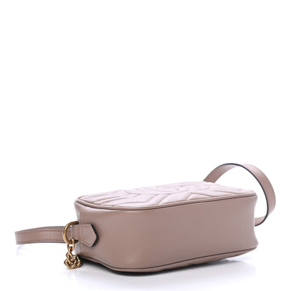 Gucci Calfskin Matelasse Mini GG Marmont Chain Shoulder Bag Porcelain Rose 3 of 5