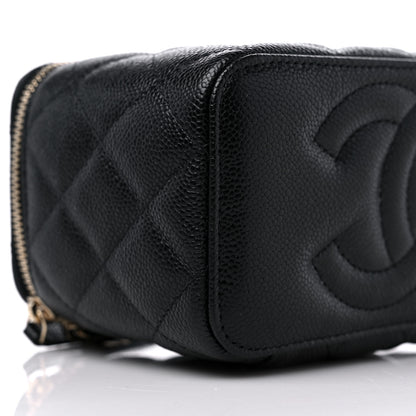 Chanel Caviar Quilted Sweetheart Vanity Case Black 8 of 10