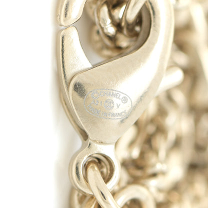 Chanel Crystal CC Multi Strand Chain Necklace Gold 6 of 6