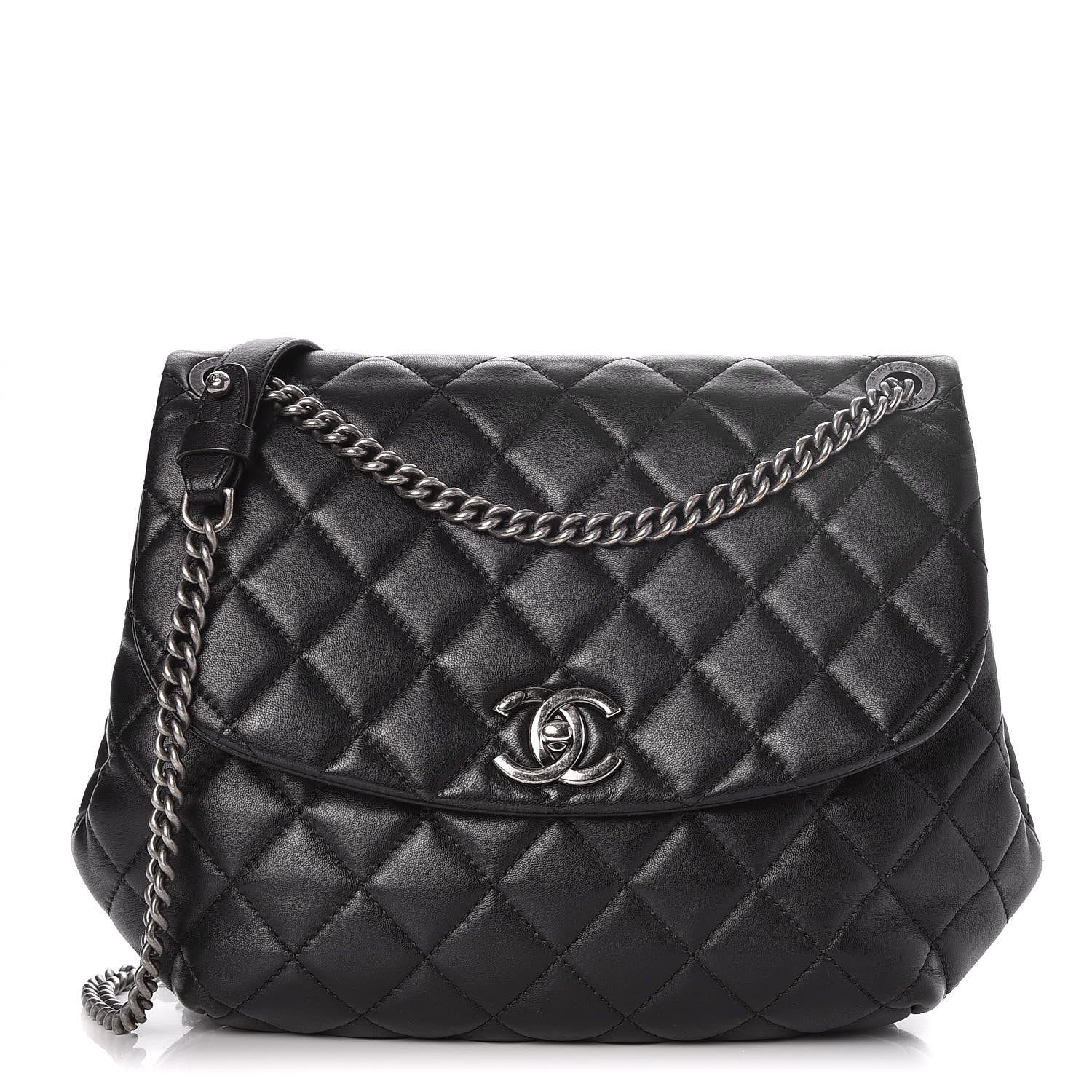 Chanel Lambskin Quilted Large Daily Supple Flap Black 1 of 8