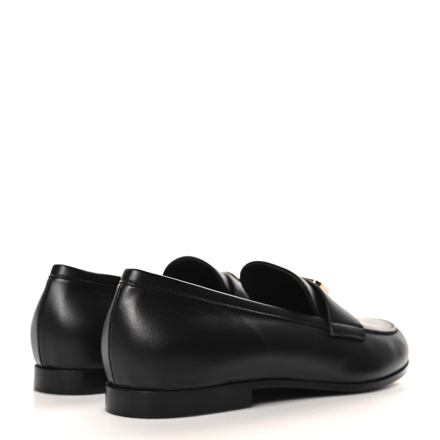 Lambskin Enamel CC Moccasin Loafers 40.5 Black