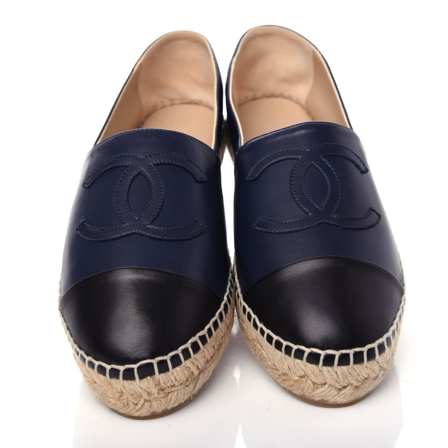 Lambskin CC Espadrilles 39 Navy Black