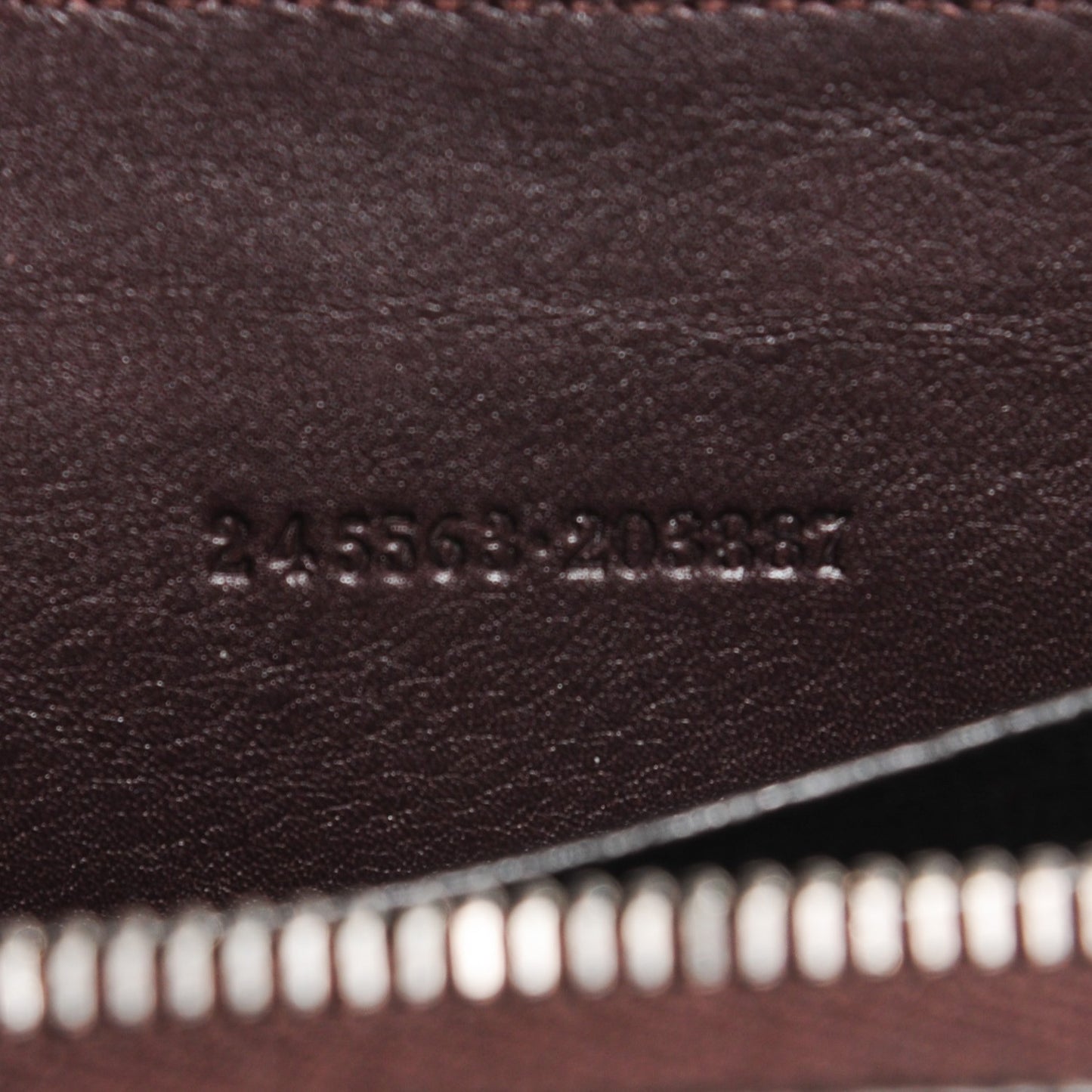 Crocodile Zip Around Card Case Brown