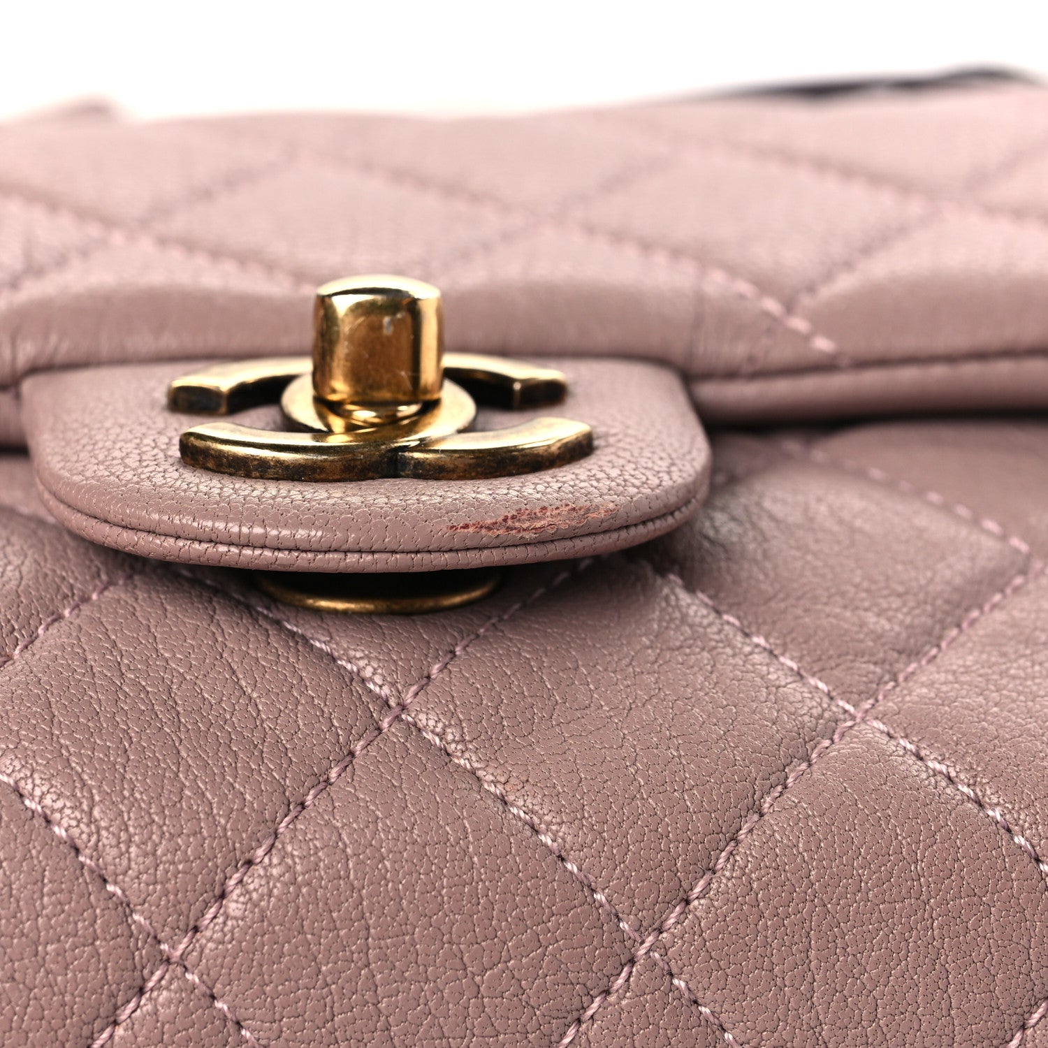 Chanel Shiny Sheepskin Quilted Mini Trapezio Flap Pink 9 of 9