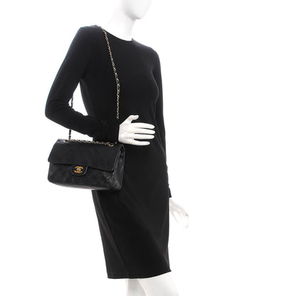 Chanel Lambskin Quilted Medium Double Flap Black 2 of 17