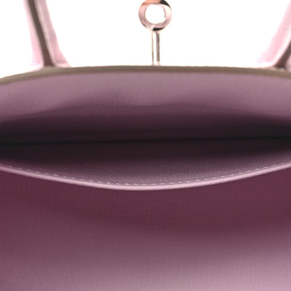 Hermes Epsom Birkin Sellier 25 Mauve Pale 12 of 15
