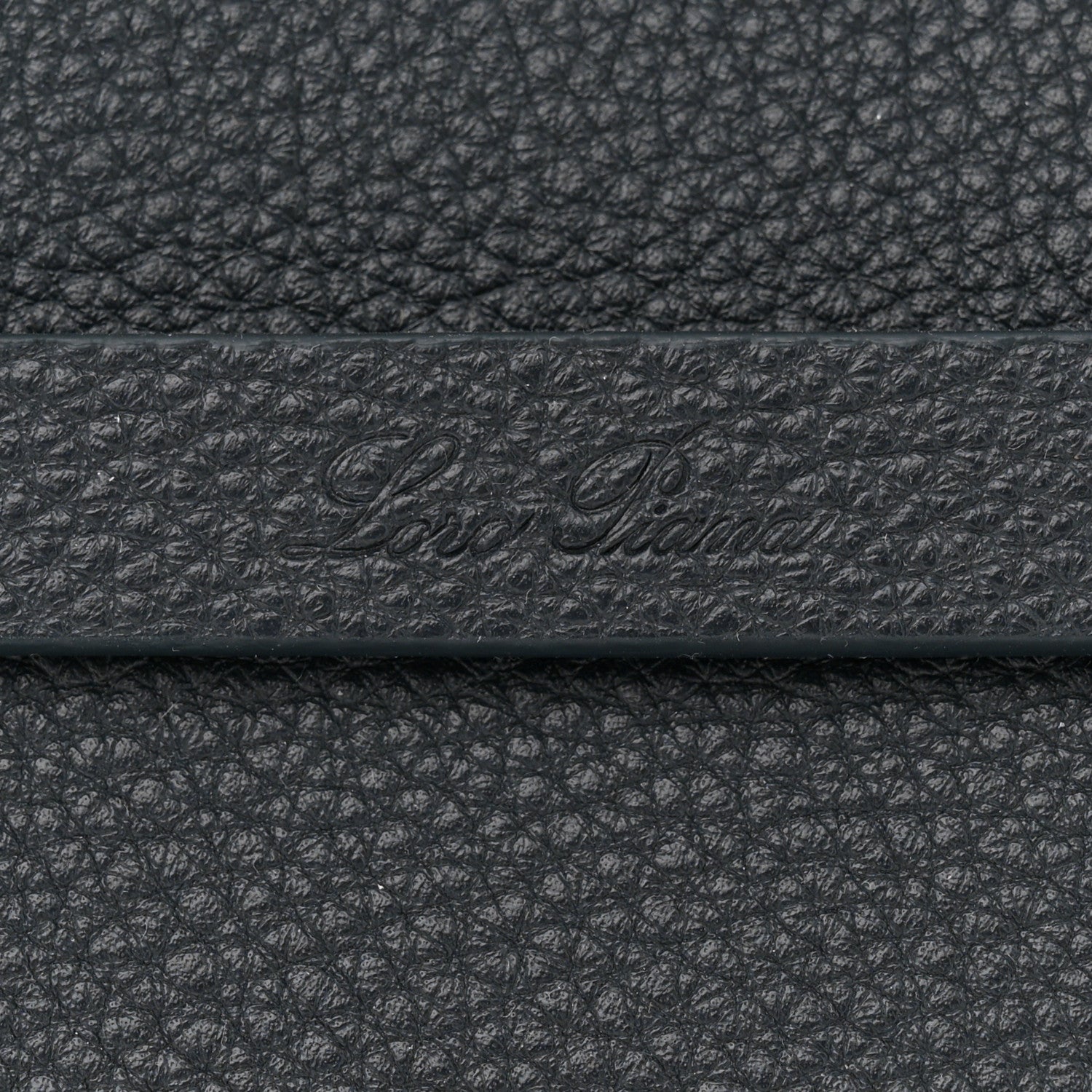 Loro Piana Grained Calfskin Small Ghiera Shopper Tote Blue Navy 7 of 10
