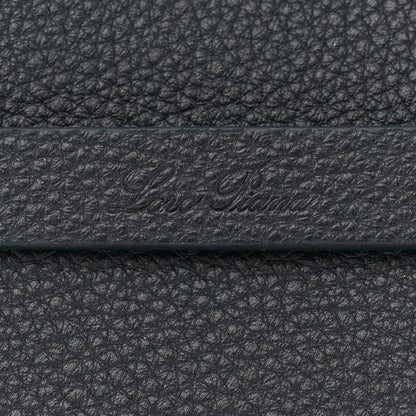 Loro Piana Grained Calfskin Small Ghiera Shopper Tote Blue Navy 7 of 10
