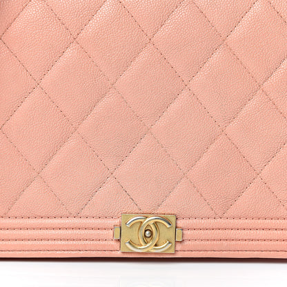 Chanel Caviar Quilted Boy Wallet On Chain WOC Light Pink 11 of 13