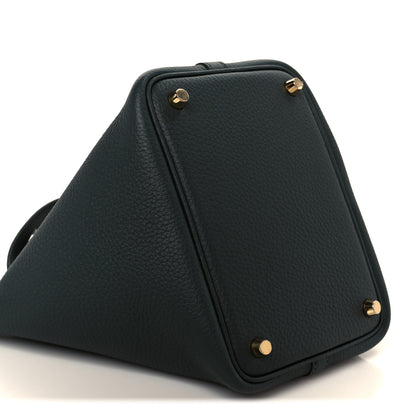 Hermes Taurillon Clemence Picotin Lock 18 PM Vert Mangrove 9 of 11