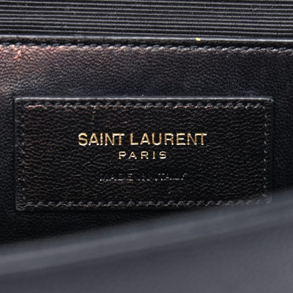 Saint Laurent Grain De Poudre Star Monogram Kate Satchel Black 6 of 11