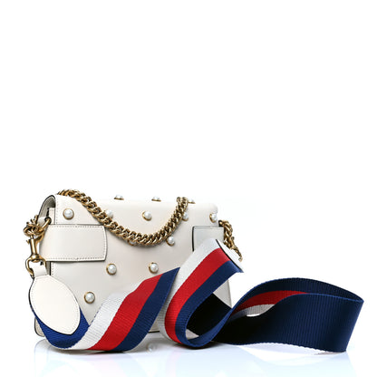 Gucci Nappa Pearl Studded Mini Queen Margaret Broadway Shoulder Bag Mystic White 2 of 4
