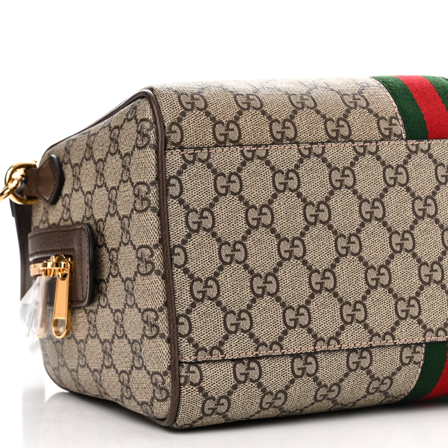 Gucci GG Supreme Monogram Web Medium Ophidia Top Handle Bag Beige Ebony 9 of 12