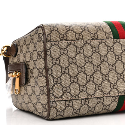 Gucci GG Supreme Monogram Web Medium Ophidia Top Handle Bag Beige Ebony 9 of 12