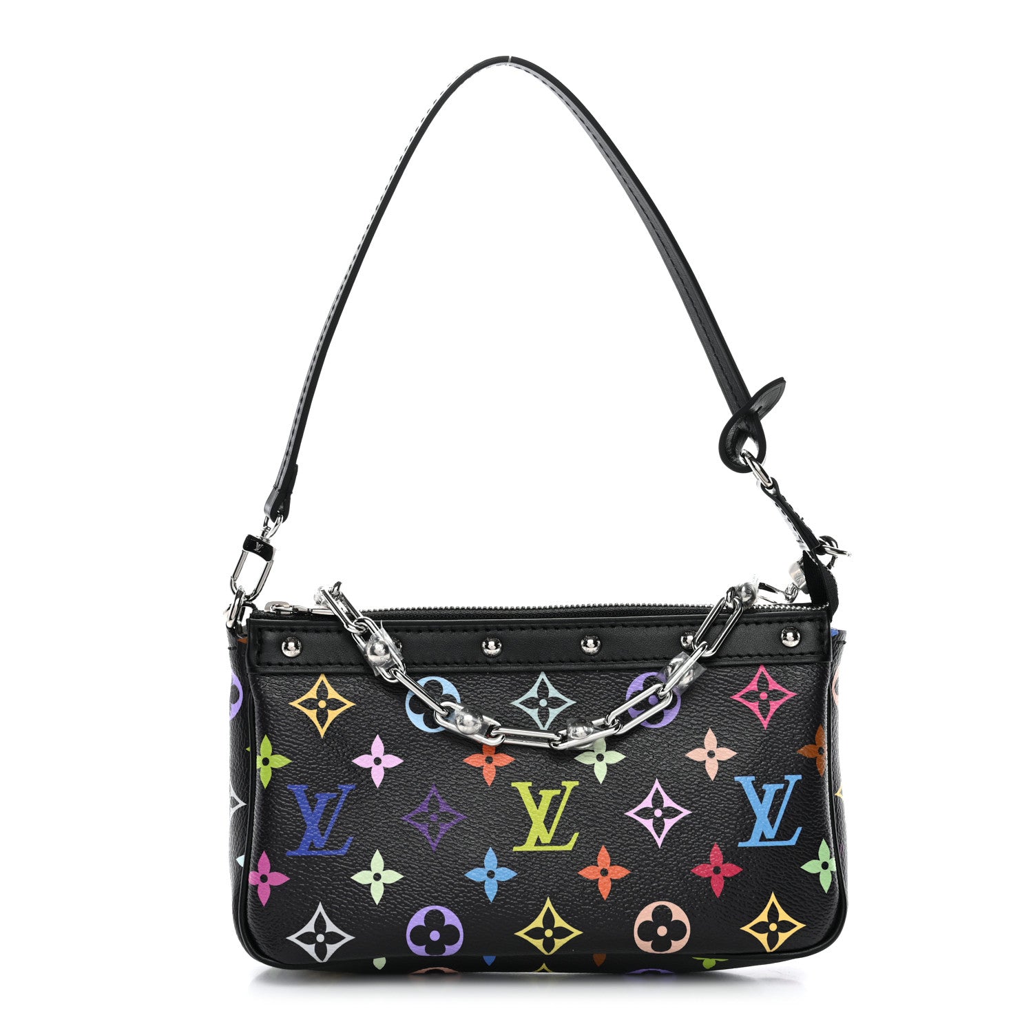 Louis Vuitton LV X TM Monogram Multicolor Pochette Accessories Black 1 of 10