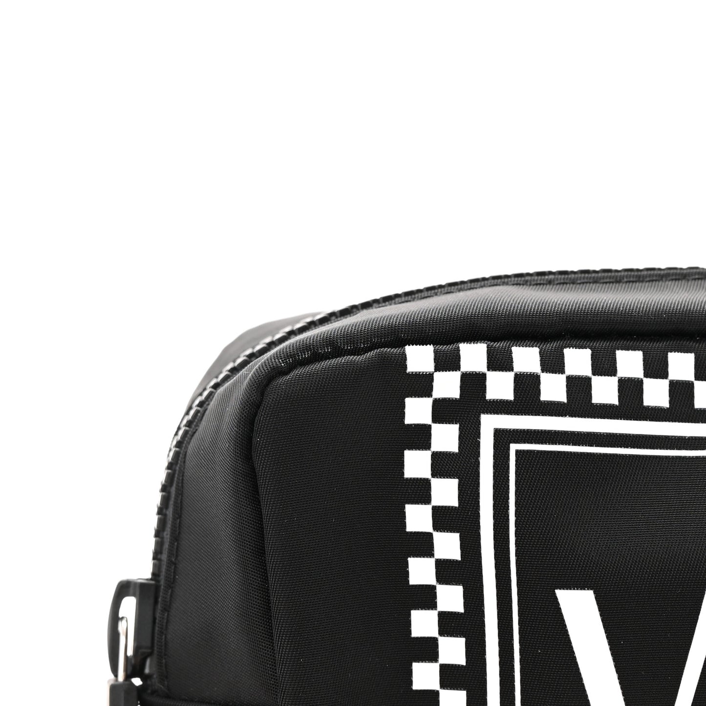 Nylon Logo Two Tone Belt Bag Black