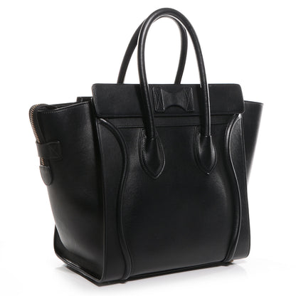 Celine Palmelato Leather Mini Luggage Black 3 of 10