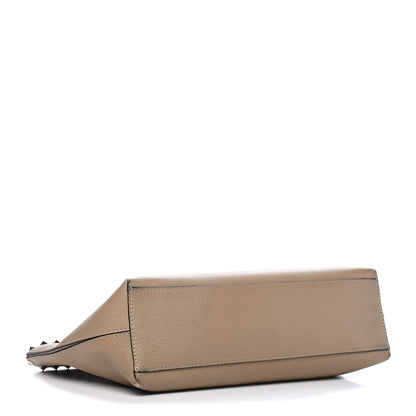 Valentino Garavani Grained Calfskin Small Rockstud Shoulder Tote Beige 4 of 9