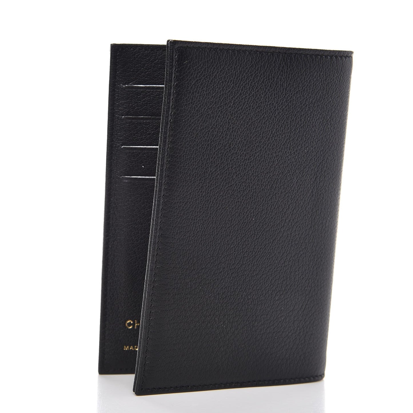 Goatskin Passport Holder Black