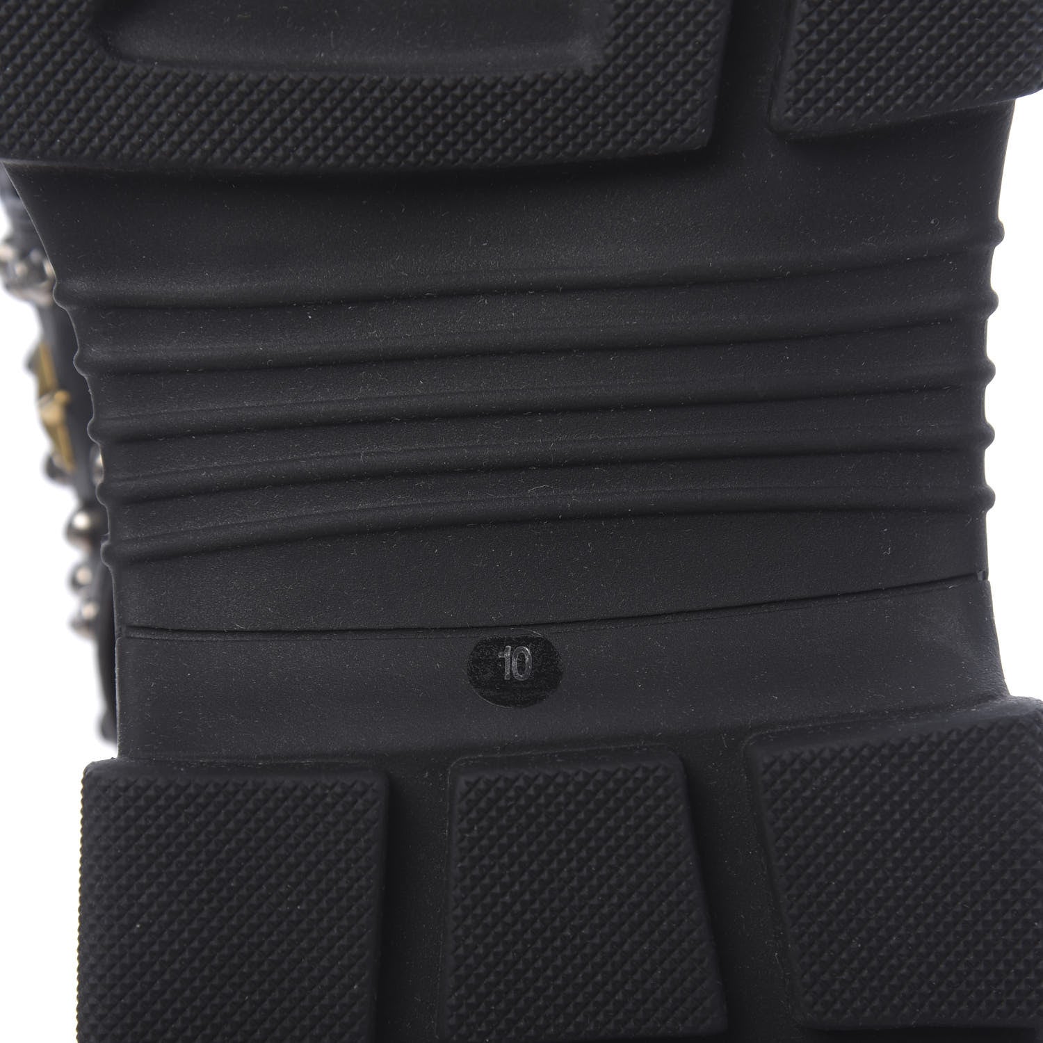 Gucci Nappa Mesh Studded Mens Aguru Sandals 10 Black 9 of 10