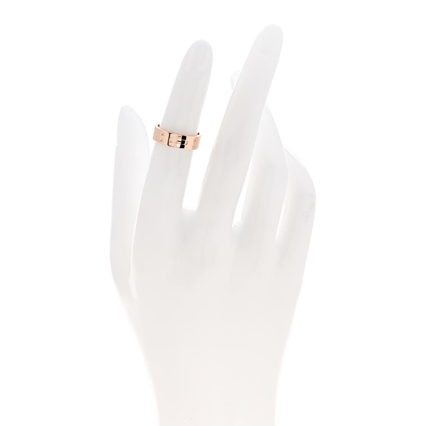 18K Rose Gold Diamond PM Kelly Ring 48 4.5