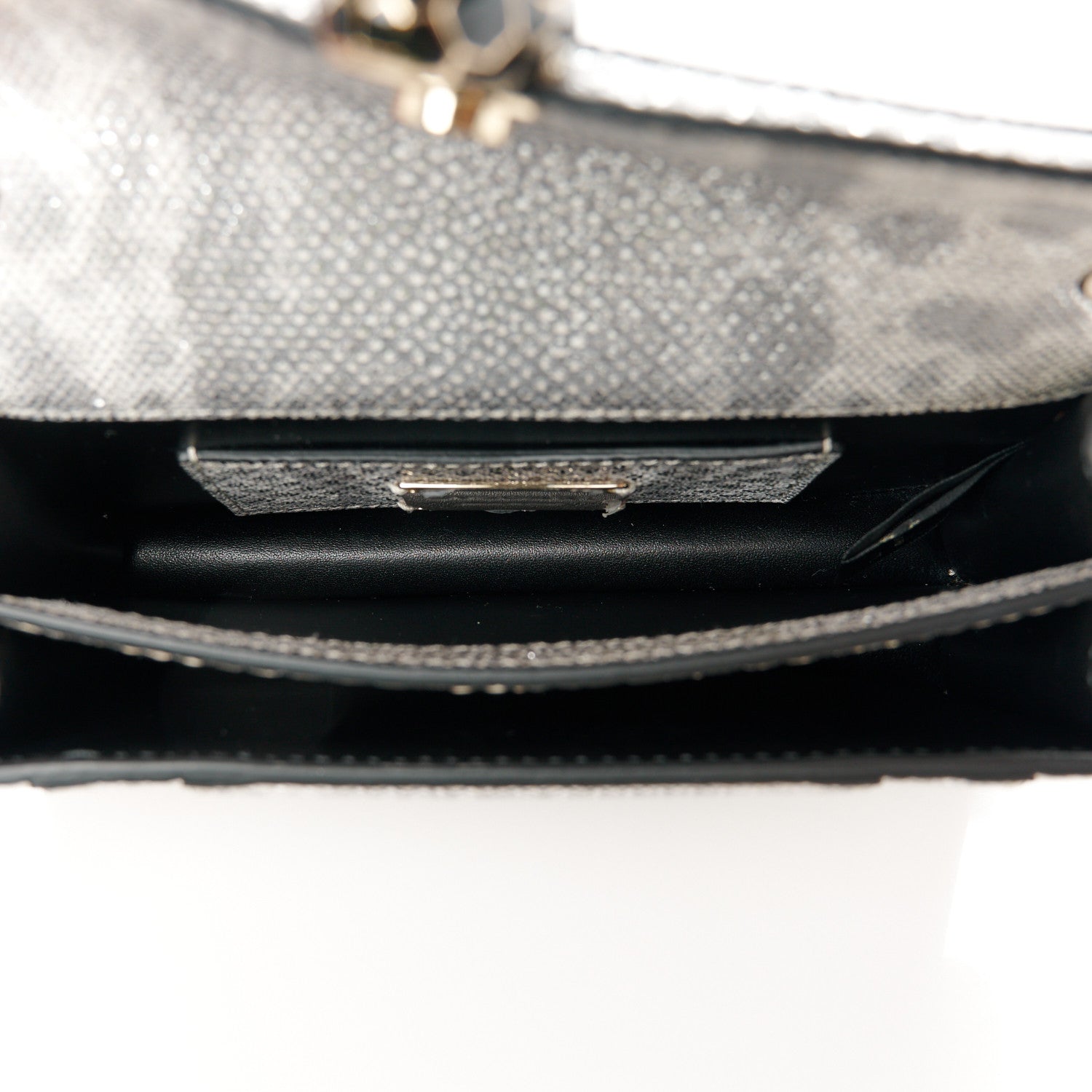 Bulgari Metallic Karung Serpenti Forever Crossbody White Agate 5 of 11