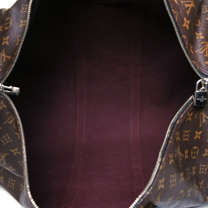 Louis Vuitton Monogram Macassar Keepall Bandouliere 55 7 of 11
