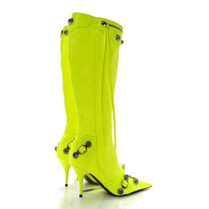 Balenciaga Agneau Arena Cagole 90mm Boots 35.5 Fluo Yellow 4 of 13
