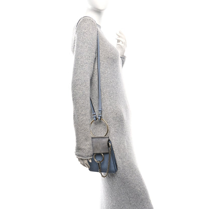 Chloe Suede Calfskin Mini Faye Bracelet Bag Washed Blue 2 of 10