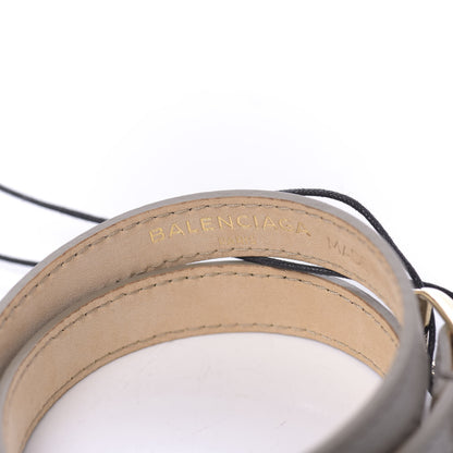 Balenciaga Chevre Hamilton Gold Metallic Edge Hardware Triple Tour Bracelet S Gris Taupe 6 of 7