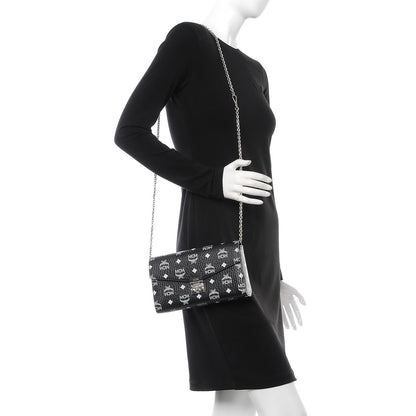 MCM Visetos Patricia Wallet On Chain Black 2 of 7
