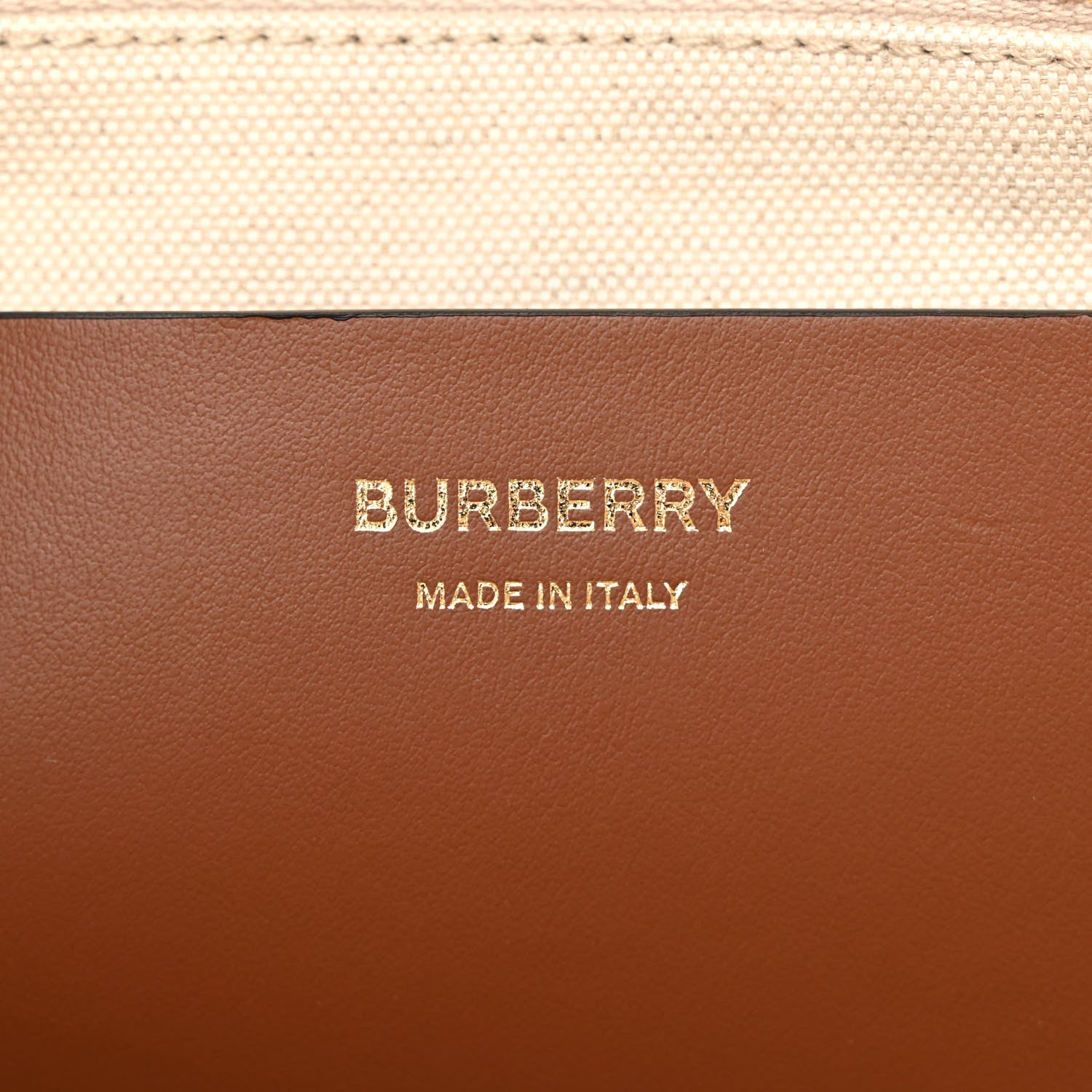 Burberry Canvas Smooth Calfskin Medium Two Tone Freya Tote Brown 6 of 10