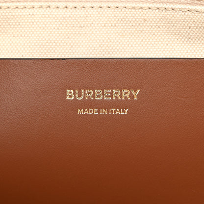 Burberry Canvas Smooth Calfskin Medium Two Tone Freya Tote Brown 6 of 10