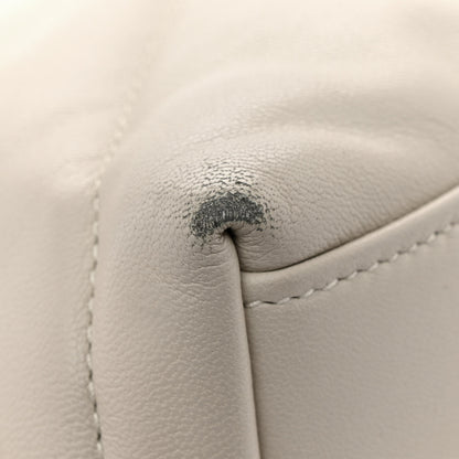 Saint Laurent Lambskin Quilted Small Loulou Puffer Monogram Chain Satchel Blanc Vintage 11 of 12