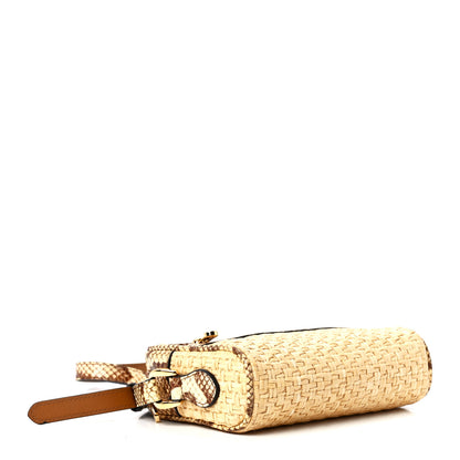 Gucci Raffia Elaphe Mini Ophidia Shoulder Bag Natural Cream Brown 4 of 11