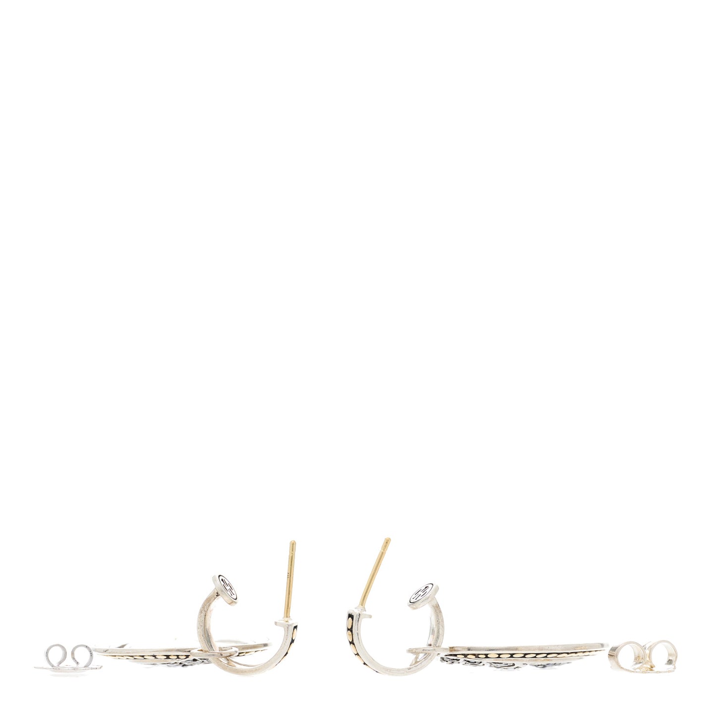 Sterling Silver 18K Yellow Gold Black Sapphire Legends Naga Drop Earrings