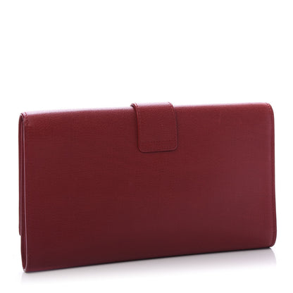 Saint Laurent Calfskin Classic Y Ligne Clutch Red 3 of 9