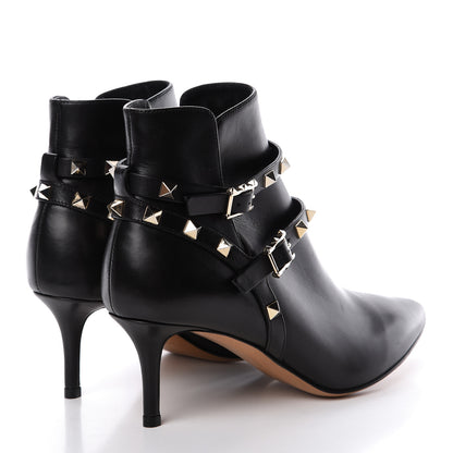 Valentino Garavani Calfskin Rockstud Double Buckle 65mm Ankle Boots 36 Black 4 of 7