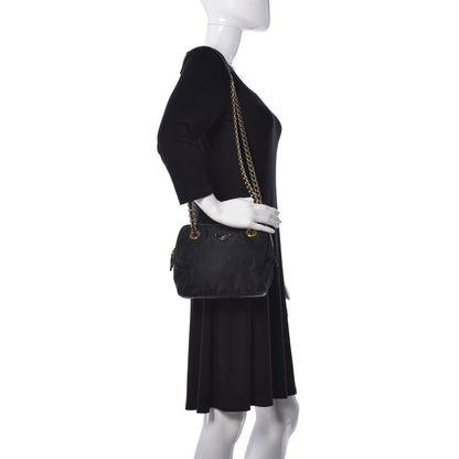 Prada Tessuto Nylon Chain Shoulder Bag Black 2 of 8