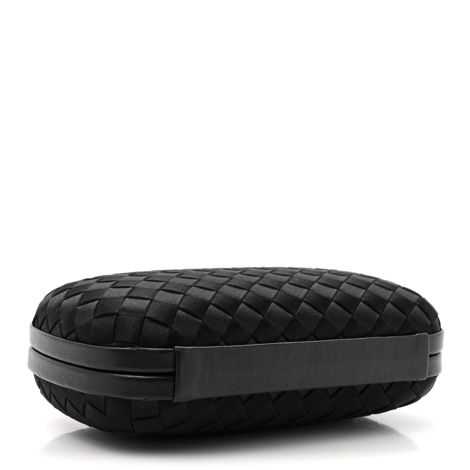 Bottega Veneta Satin Intreccio Impero Knot Clutch Black 4 of 7