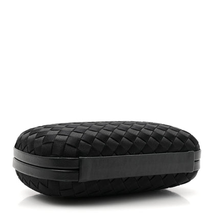 Bottega Veneta Satin Intreccio Impero Knot Clutch Black 4 of 7