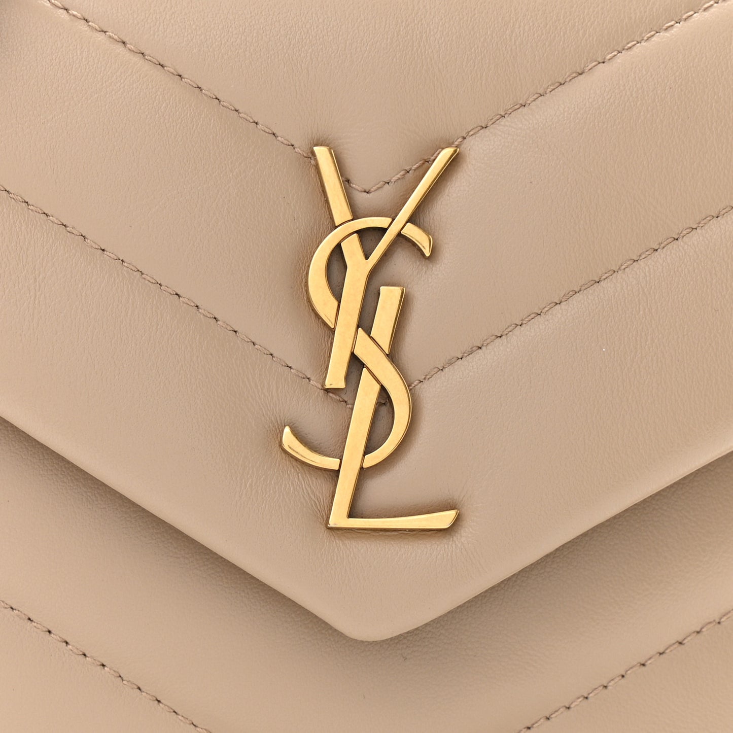 Calfskin Y Quilted Monogram Toy Loulou Crossbody Bag Latte
