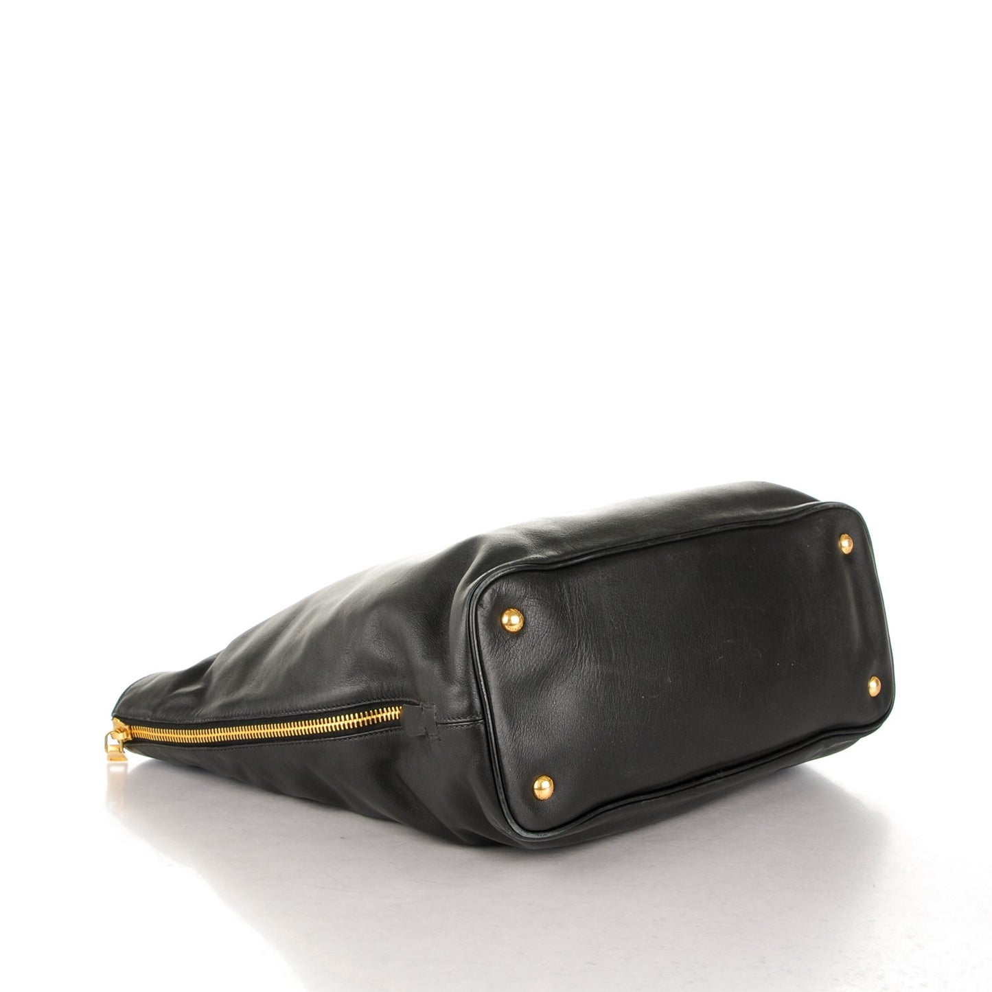 Soft Calf Shopping Tote Nero Black