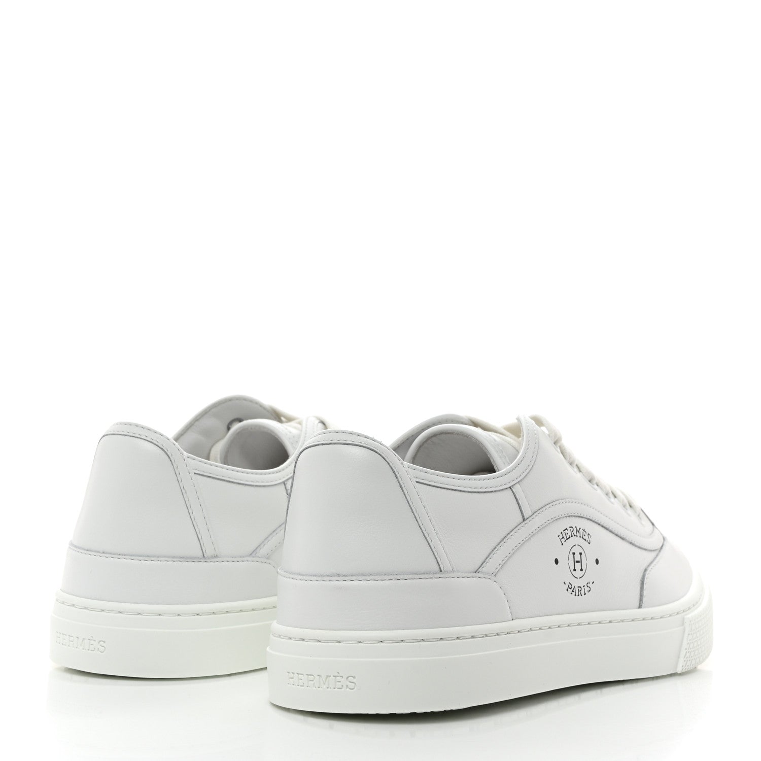 Hermes Calfskin Womens Get Sneakers 38 White 4 of 8