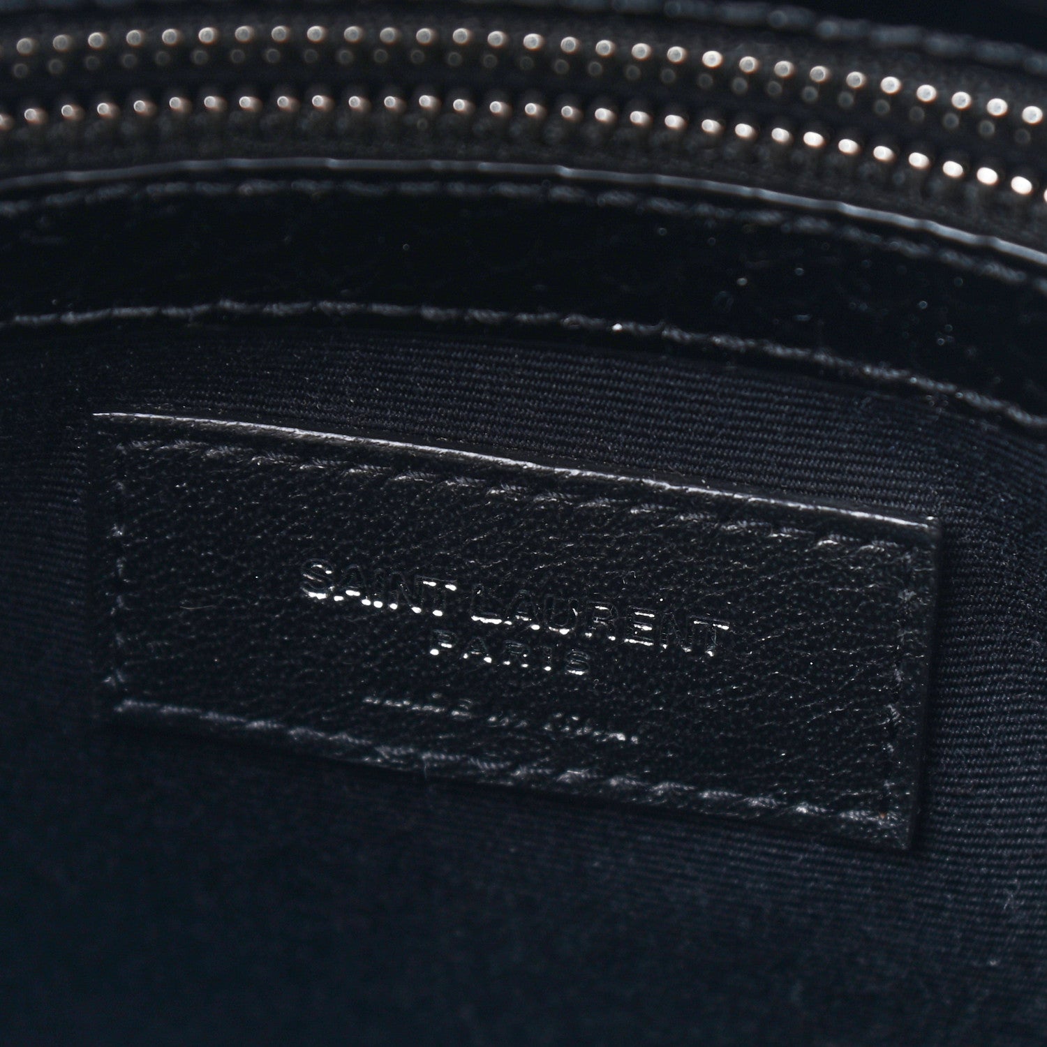 Saint Laurent Shiny Calfskin Crocodile Embossed Small Manhattan Shopper Tote Black 6 of 8