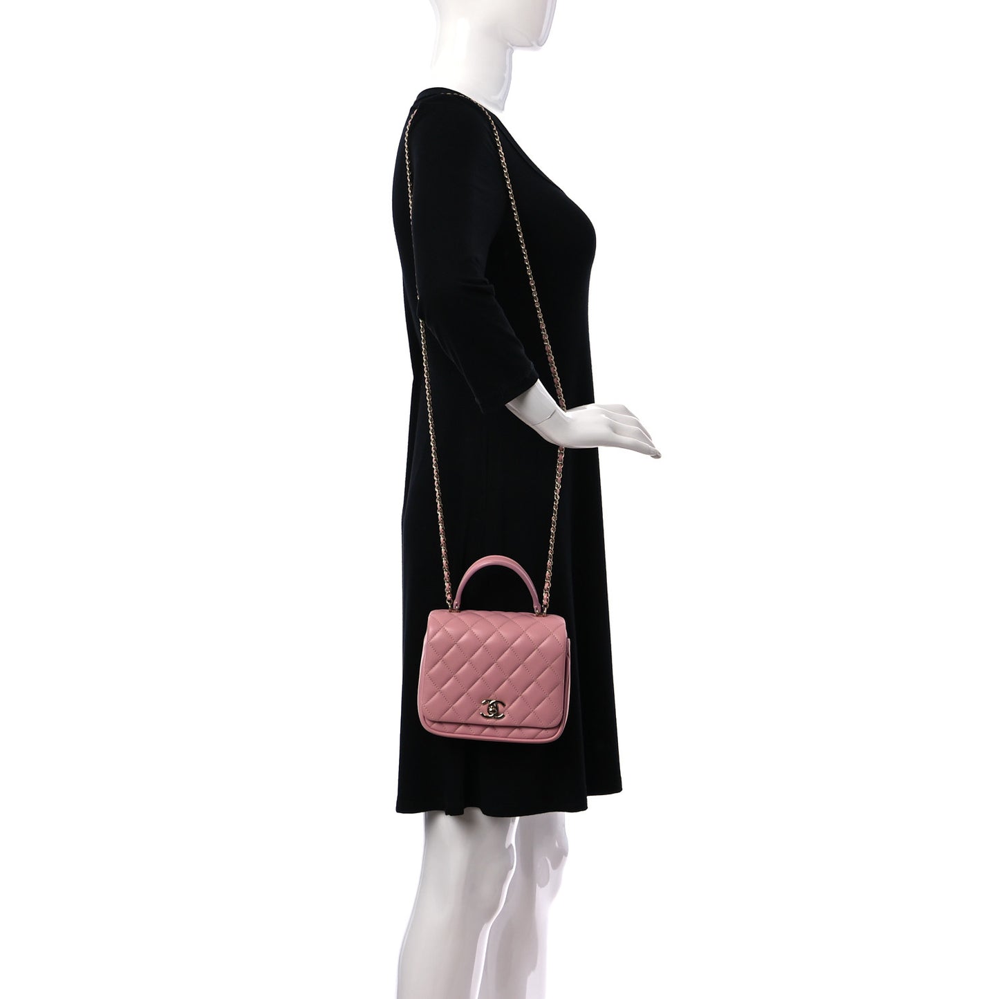 Lambskin Quilted Mini Citizen Chic Flap Pink