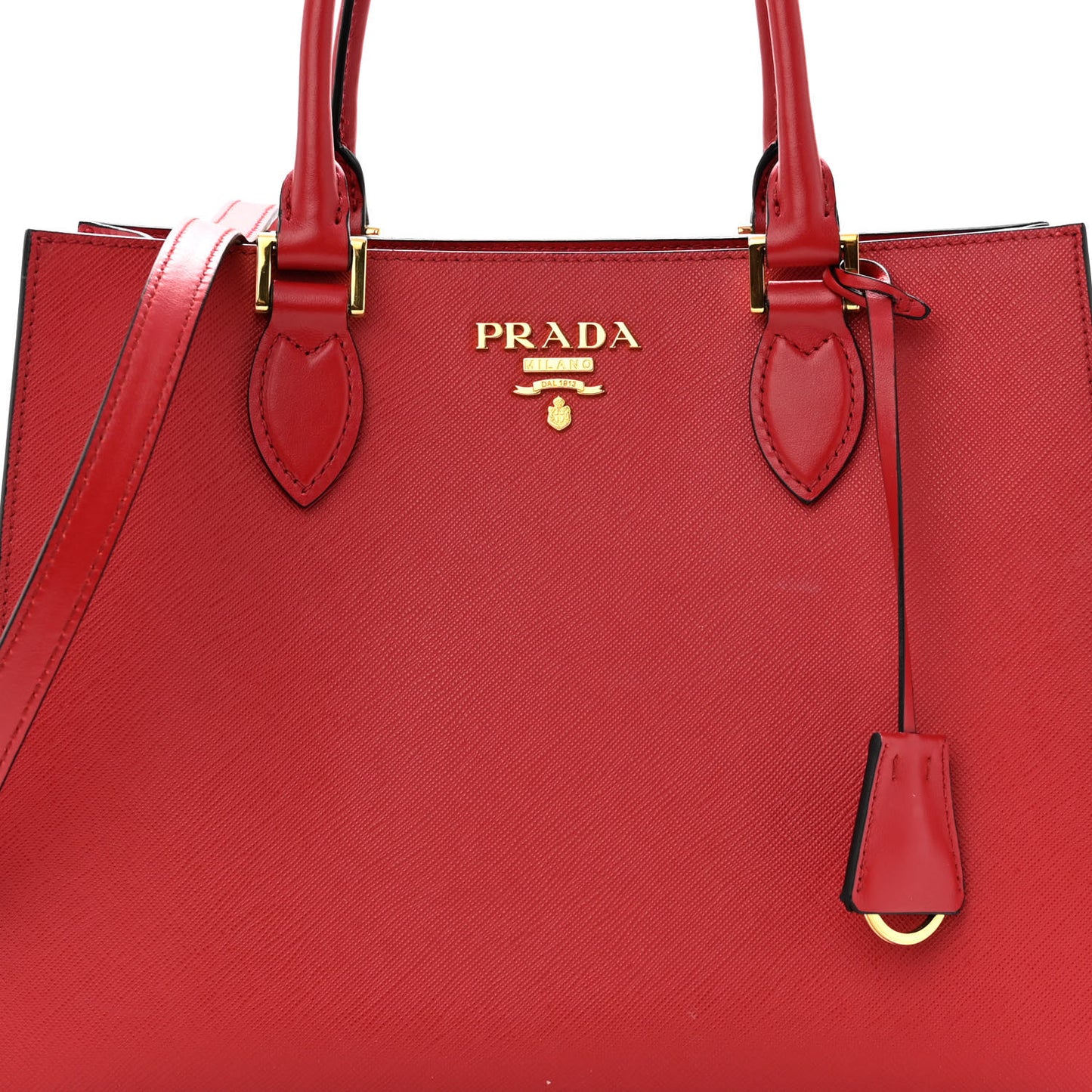 Saffiano Soft Calfskin Tote Fuoco