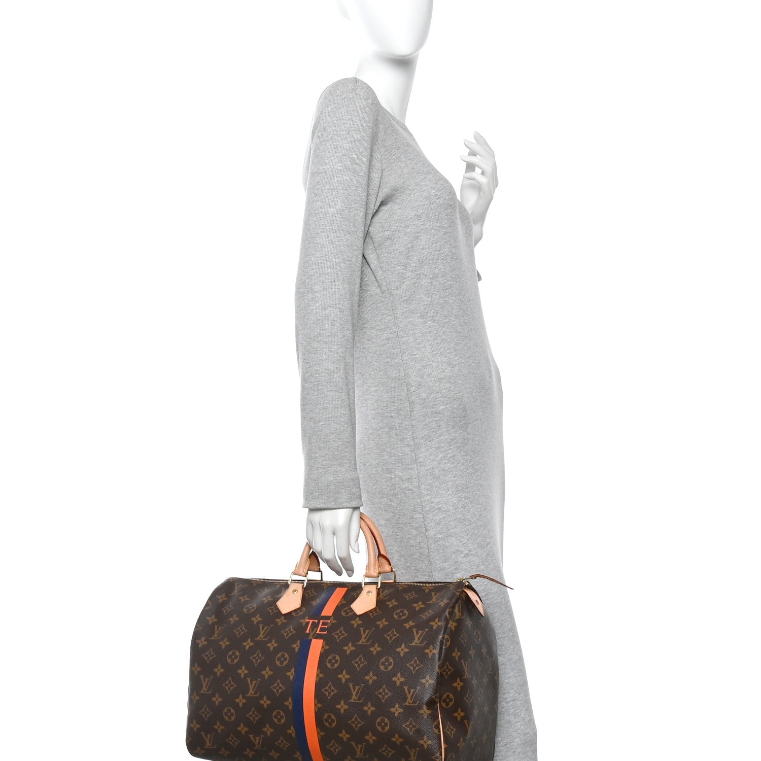 Louis Vuitton Monogram My LV Heritage Speedy 40 Orange Navy 3 of 19