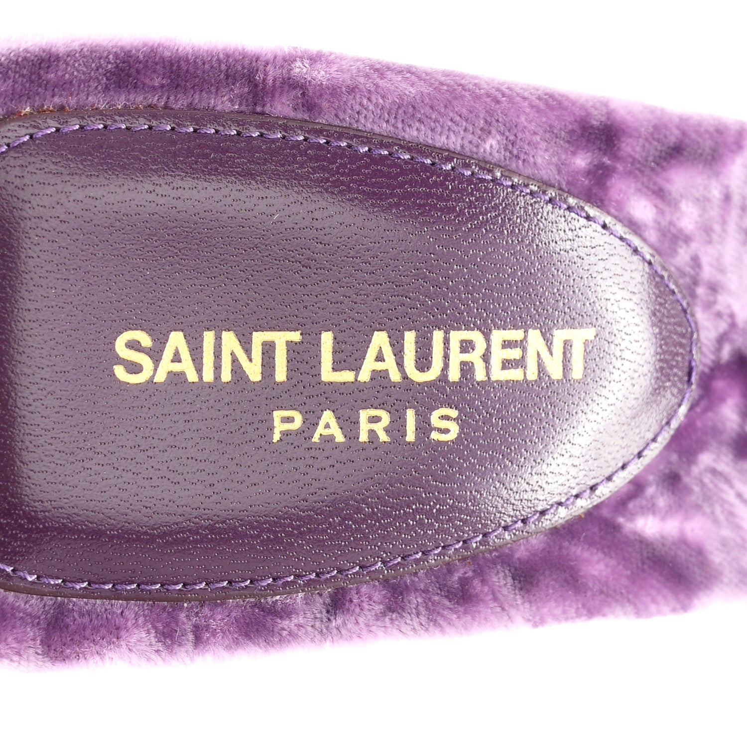 Saint Laurent Velvet Baliqua 105 Mule Sandals 36 Malva 8 of 10