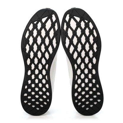 Chanel Calfskin Mesh Suede CC Sneakers 43 White Black 4 of 4